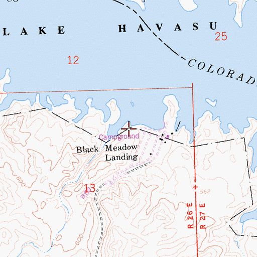 Topographic Map of Black Meadow Landing, CA