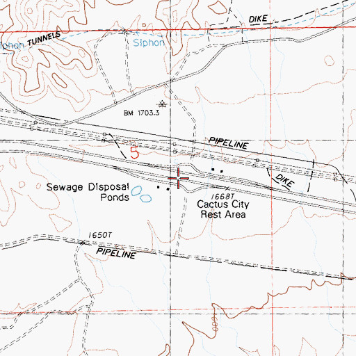 Topographic Map of Cactus City, CA