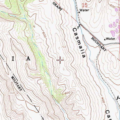Topographic Map of Casmalia Hills, CA
