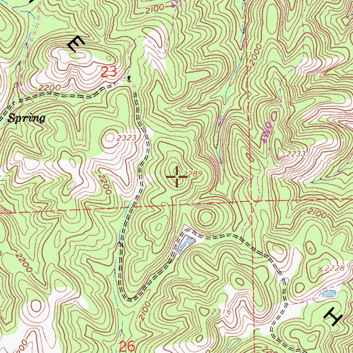 Topographic Map of Cholame Hills, CA
