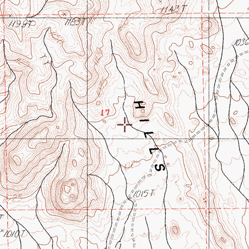 Topographic Map of Colton Hills, CA