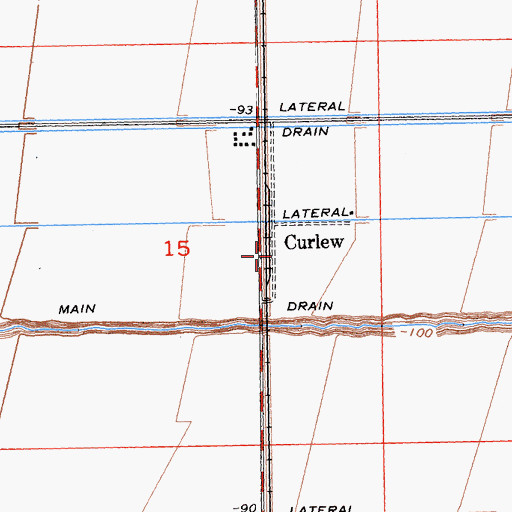 Topographic Map of Curlew, CA