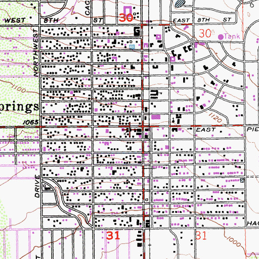 Topographic Map of Desert Hot Springs, CA