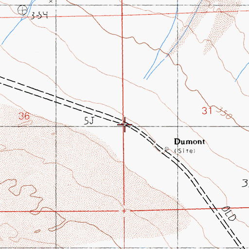 Topographic Map of Dumont (historical), CA