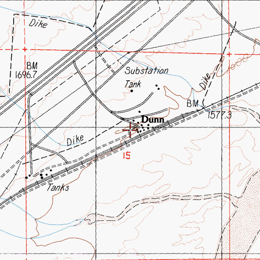 Topographic Map of Dunn, CA