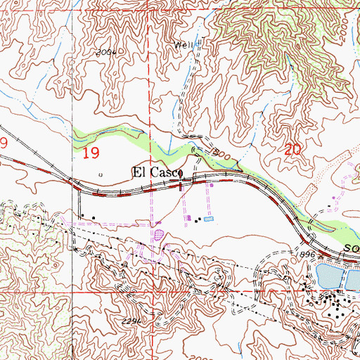 Topographic Map of El Casco, CA