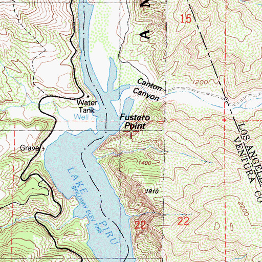 Topographic Map of Fustero Point, CA