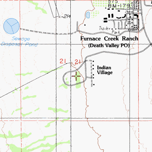 Topographic Map of Indian Village, CA