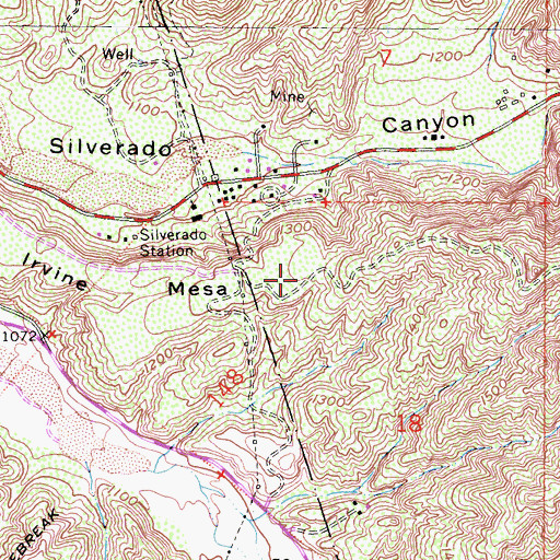Topographic Map of Irvine Mesa, CA