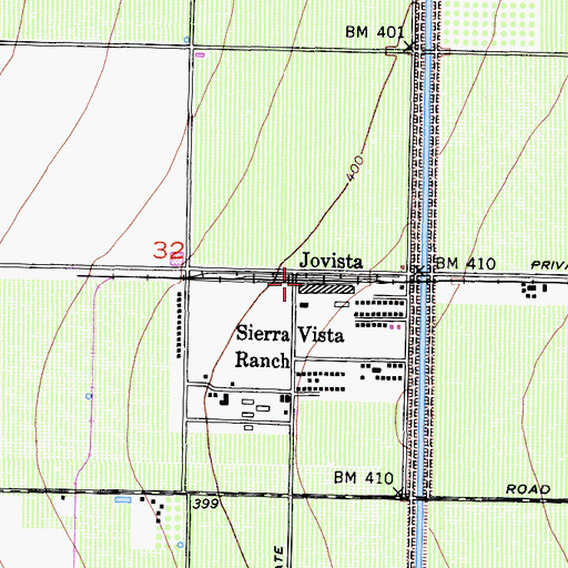 Topographic Map of Jovista, CA