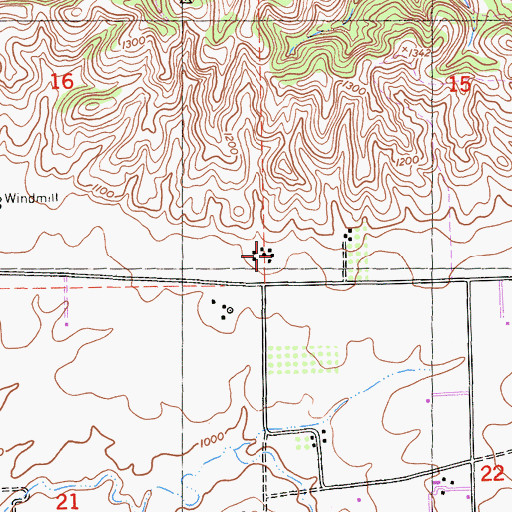 Topographic Map of Linne, CA