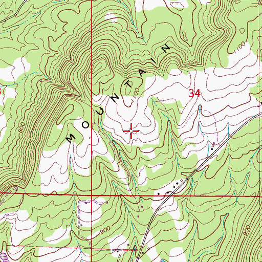 Topographic Map of Blountsville Division, AL