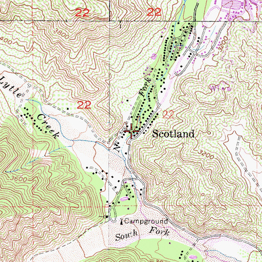 Topographic Map of Scotland, CA