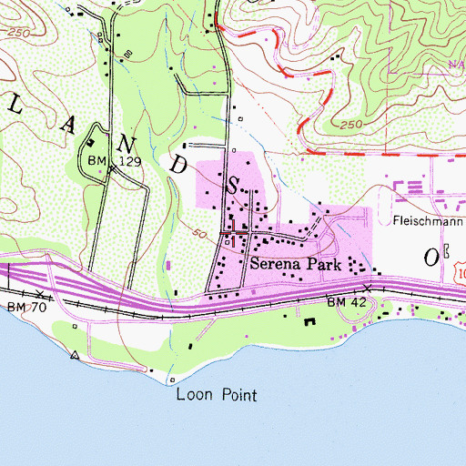 Topographic Map of Serena Park, CA