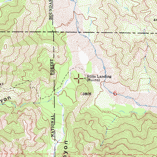 Topographic Map of Stills Landing, CA