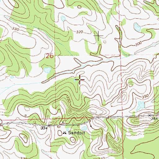 Topographic Map of Fitzpatrick Division, AL