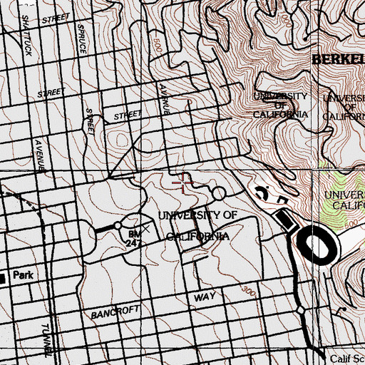 Topographic Map of Bechtel Hall, CA