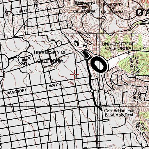 Topographic Map of Boalt Hall, CA