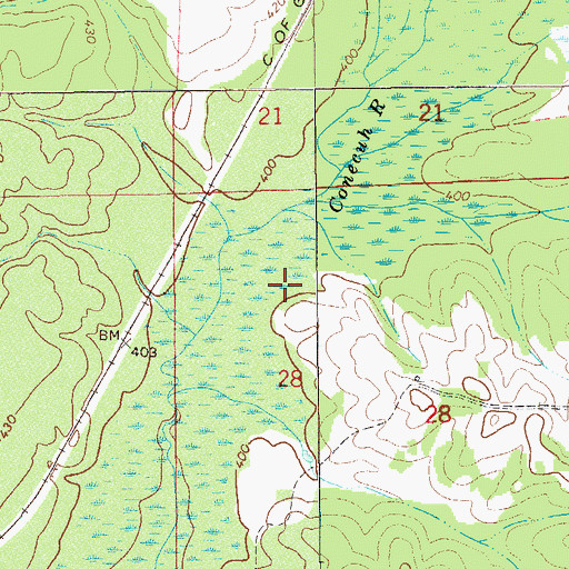 Topographic Map of Inverness Division, AL