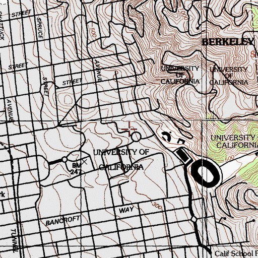 Topographic Map of Donner Laboratory, CA