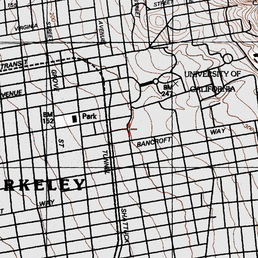 Topographic Map of Edwards Track Stadium, CA