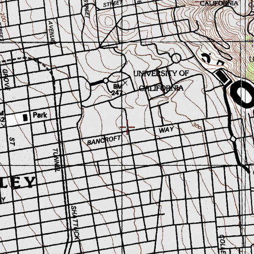 Topographic Map of Eshleman Hall, CA