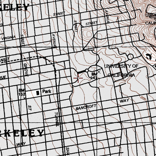 Topographic Map of Eucalyptus Grove, CA
