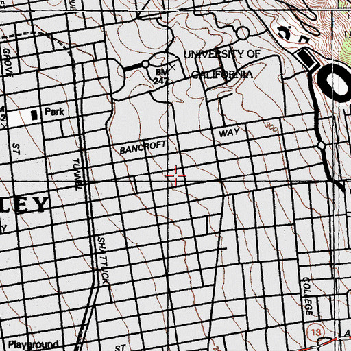 Topographic Map of First Presbyterian Church, CA