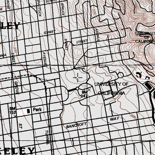 Topographic Map of Giannini Hall, CA