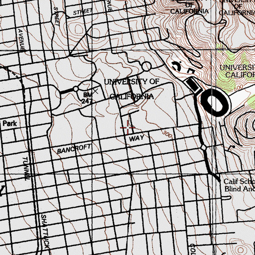 Topographic Map of Hearst Field, CA