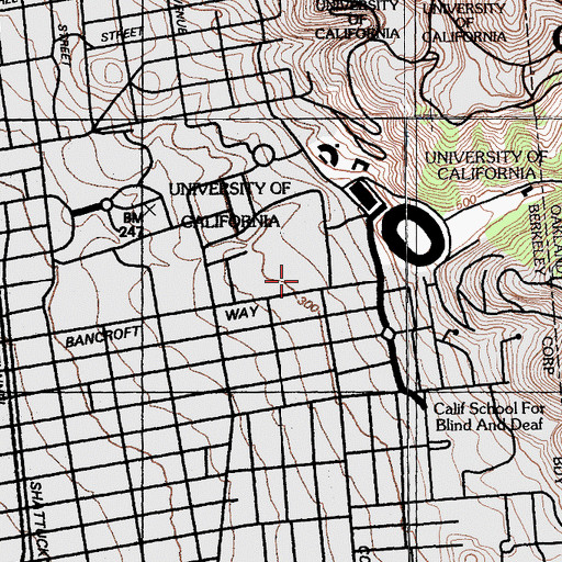 Topographic Map of Hearst Museum of Anthropology, CA