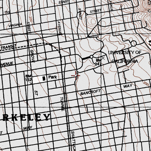 Topographic Map of Hellman Tennis Stadium, CA