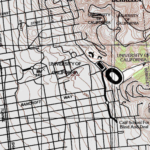 Topographic Map of Hertz Hall, CA