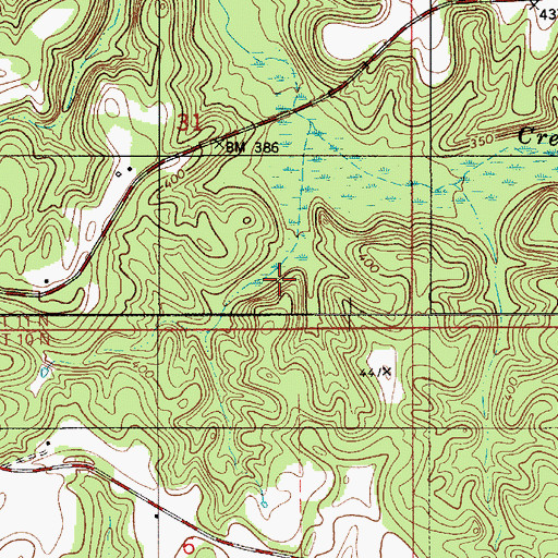 Topographic Map of Forest Home Division, AL