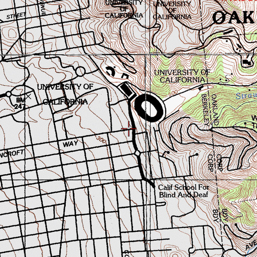Topographic Map of International House, CA