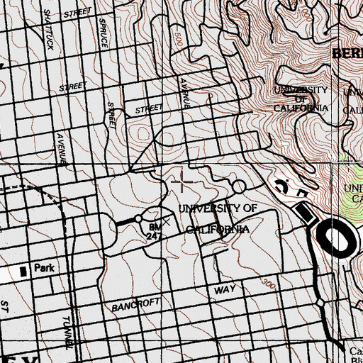 Topographic Map of McCone Hall, CA