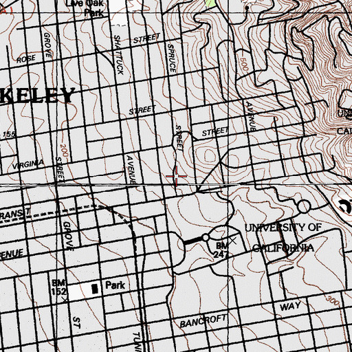 Topographic Map of McEnerney Hall, CA