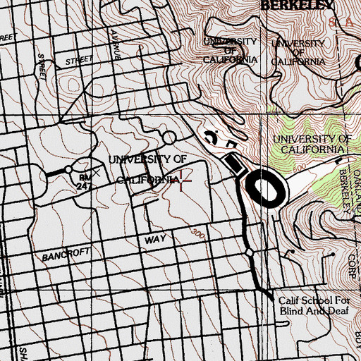 Topographic Map of Minor Hall, CA