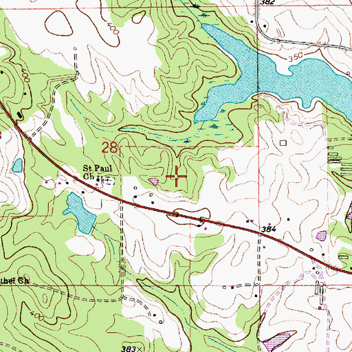 Topographic Map of Greenville Division, AL