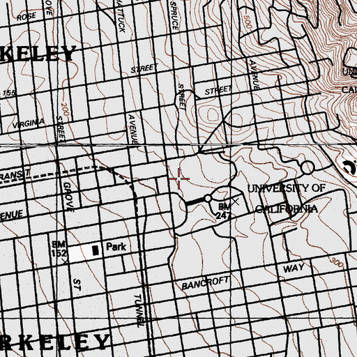 Topographic Map of Morgan Hall, CA