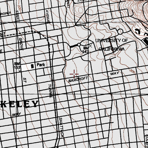Topographic Map of Recreational Sports Facility, CA