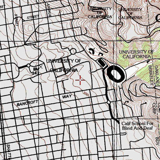 Topographic Map of Wurster Hall, CA