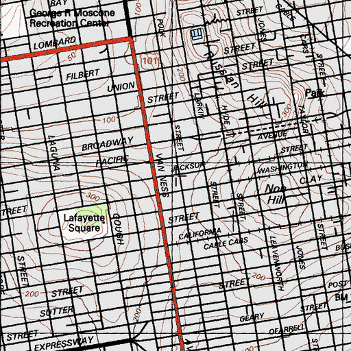 Topographic Map of Chinese Community Church, CA