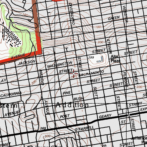 Topographic Map of Church of Christ, CA
