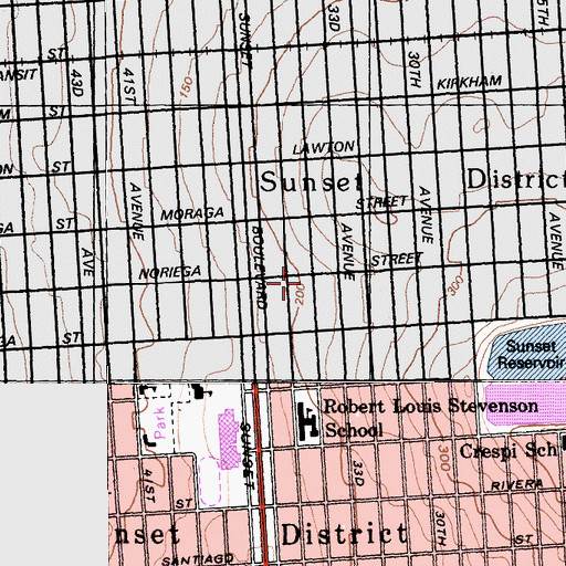 Topographic Map of Community Church of the Brethren, CA
