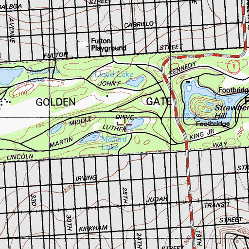 Topographic Map of Elk Glen Lake, CA