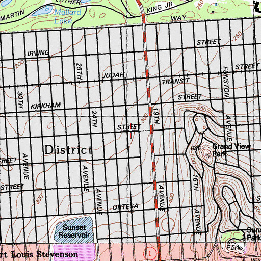 Topographic Map of First Orthodox Presbyterian Church, CA