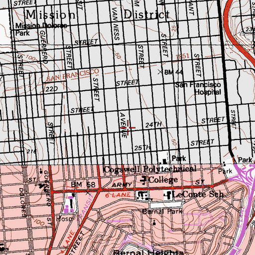 Topographic Map of Iglesia Sion, CA