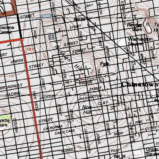 Topographic Map of Robert Levy Tunnel, CA