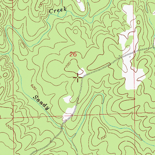 Topographic Map of Milltown Division, AL